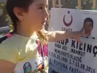 Şehidin kızından yürek dağlayan sözler