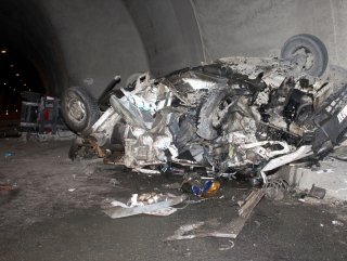 Orduda tünel içinde trafik kazası