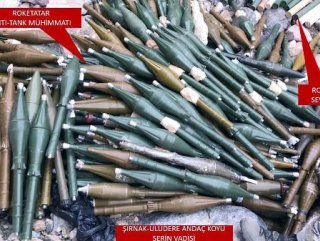 Şırnakta çok sayıda roket mühimmatı ele geçirildi