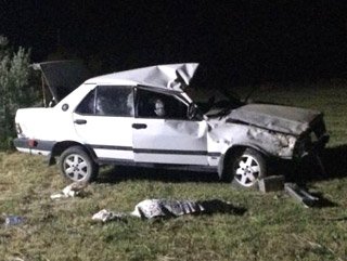 Erzurumda yola çıkan köpek kaza yaptırdı 1 ölü 4 yaralı