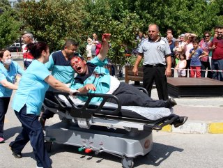 Fethiyede patlama tatbikatı